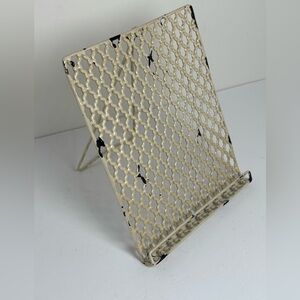 French Country/Shabby Chic  Metal Distressed Book Stand